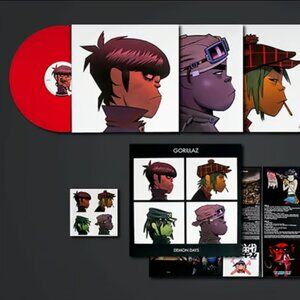 Gorillaz Demon Days 2-LP ~ Exclusive Colored Vinyl (Red) + Art Print ~ rand New!